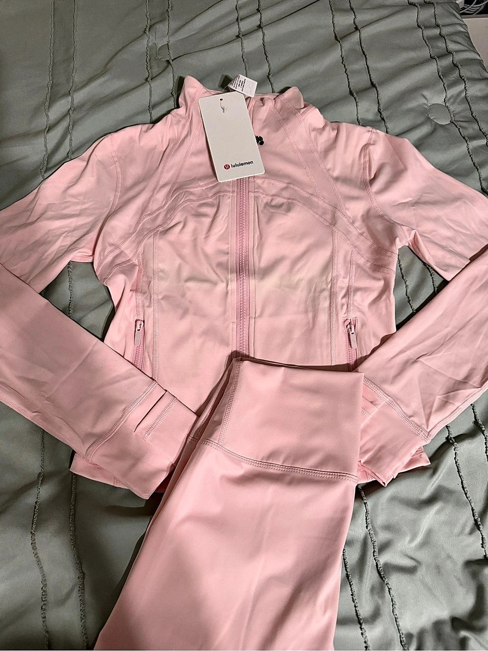 Lululemon Define Jacket and Align Pant Set Pink